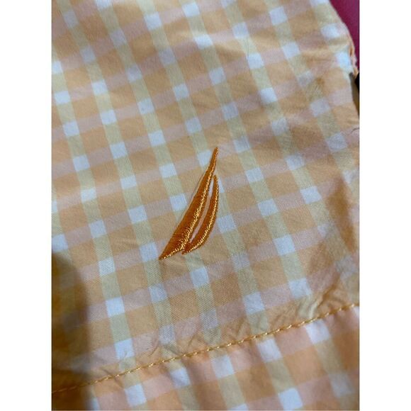 Nautica, men’s orange and white checkered swimwear/swim trunks size 42 - Picture 3 of 4